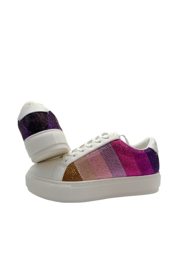 KURT GEIGER - LONEY STRIPE CRYSTAL SNEAKERS - Image 11